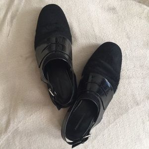 ALEXANDER WANG Calf Hair Oxford Loafer Mule